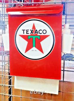 Texaco Star 1950s Gas Oil Station Isand Light Towel Box Dispenser New Red