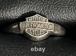 Toe Rings Harley Davidson 925 Sterling Silver Logo Adjustable WithBox Vintage