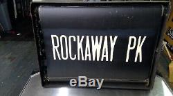 True Antique NYC Subway Roll Sign in original box. Complete! RARE. 27 names