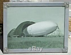 U. S. S. Akron/Goodyear Zeppelin Dock Framed Photo Duralumin corner pieces