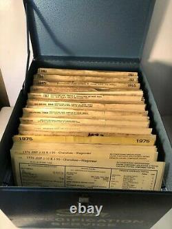 Used Vintage Sun Specification Service Metal Box With 1963-73 & 1976 Spec Sheets
