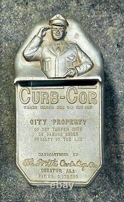 VERY RARE 1940's Vintage Curb Cop parking meter fine box with no cracks