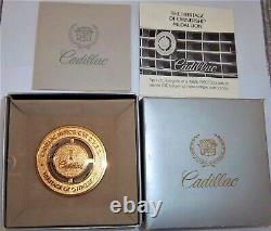 VINTAGE CADILLAC HERITAGE OF OWNERSHIP MEDALLION No 1 MINT IN BOX WITH FIXINGS