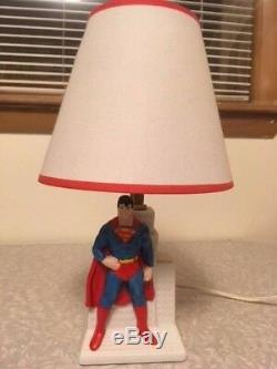 VINTAGE SUPERMAN (1987) DESKTOP LAMP With BOX, EXCELLENT WORKING CONDITION