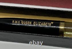 VTG 1950's RMS Queen Elizabeth Floating Ship Ballpoint Pen With Box