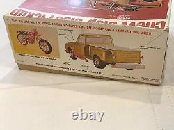 VTG 1974 MPC CHEVY Step-Side Pick-Up withMotorcycle 1/25 Scale UNBUILT Kit in Box