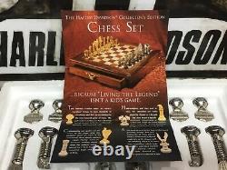 Vintage 1995 Harley Davidson chess pieces new in box