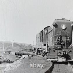 Vintage 2 Trains Photograph Locomotive Railway 8x10 B&W Glossy Box Car Gondola