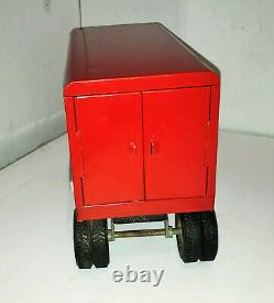 Vintage 50s Smith Miller Smitty Toys Pup Trailer with Box Pressed Steel 1/16