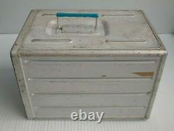 Vintage Air France Airlines Metal Food Service Container Galley Box Aluminum