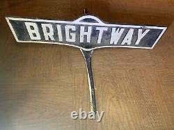 Vintage Antique Double Sided Corner Street Sign Brightway