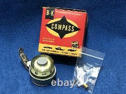 Vintage BK Automobile COMPASS New Old Stock NOS+ Orig. BOX Planes Boats COMPASS