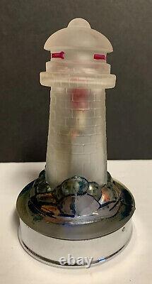 Vintage Battery Operated Miniature Lantern Light House CROWN #7507 withBox WORKS