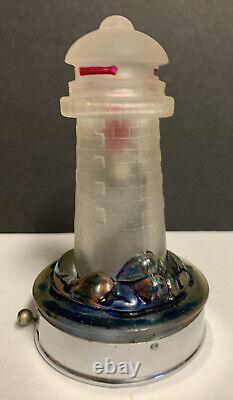 Vintage Battery Operated Miniature Lantern Light House CROWN #7507 withBox WORKS