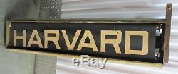 Vintage Boston Trackless Trolley Bus Front Roll Sign in Box Harvard Watertown