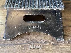 Vintage Canadian Pacific Railway Conductors Train Car Entry Step Box Stool CPR