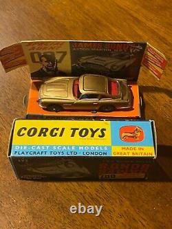 Vintage Corgi Toys No. 261 MIB Aston Martin DB5 James Bond 007 Bin #5