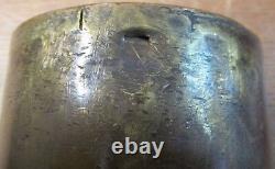 Vintage Diamond Mfg Brass Fare Box Money Vault Cylindrical 9 X 4-3/4 X 4-3/4