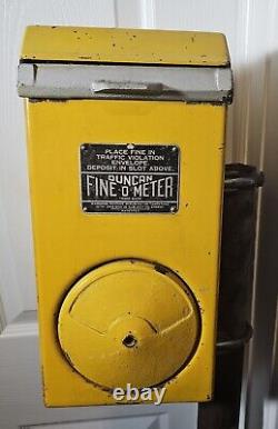 Vintage Duncan Fine O Meter Traffic Violation Metal Collection Box