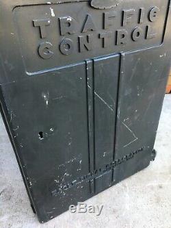 Vintage Eagle Signal Traffic Light Control Heavy Cast Box Davenport Iowa