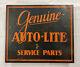 Vintage Early Auto-Lite Service Parts Painted Metal Box