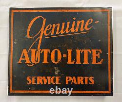 Vintage Early Auto-Lite Service Parts Painted Metal Box