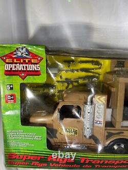 Vintage Elite Operations Super Rigs Military Transport Vehicle New, Box Wear
