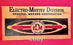 Vintage General Motors Electro Motive EMD Advertising Box-Sign Railroad