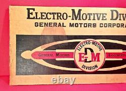 Vintage General Motors Electro Motive EMD Advertising Box-Sign Railroad