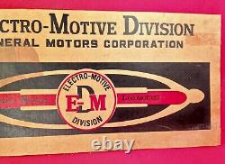 Vintage General Motors Electro Motive EMD Advertising Box-Sign Railroad