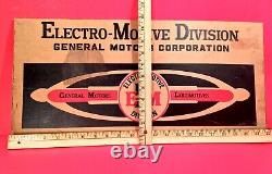 Vintage General Motors Electro Motive EMD Advertising Box-Sign Railroad