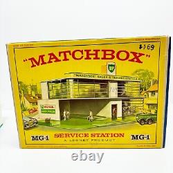 Vintage Matchbox MG-1 BP Service Station With Box