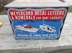 Vintage Original MEYERCORD Boat Decal Sign Case Box Advertising Outboard NEAT