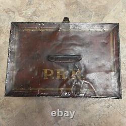 Vintage Pennsylvania Railroad (p. R. R.) Tin Document Box