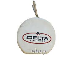 Vintage Rare Delta Airlines Hat Box Cosmetic Bag Luggage 1960s Tolin Mfg Miami