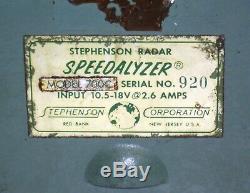 Vintage Stephenson Speedalyzer Model 700C Police Radar Speed Gun Complete in Box