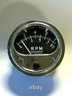 Vintage Sun Tachometer Dated October 1962 5000 RPM 8 Cylinder 12 Volt + Box