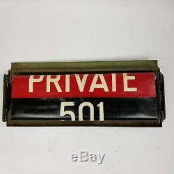 Vintage Toronto Canada Trolley Train Car Number Route Roll Sign In Box