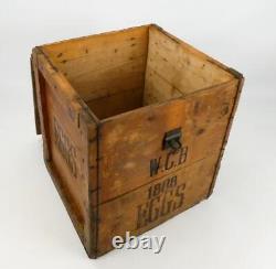 Vintage W. C. B. Eggs transportation delivery crate or box #2369