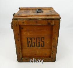 Vintage W. C. B. Eggs transportation delivery crate or box #2369