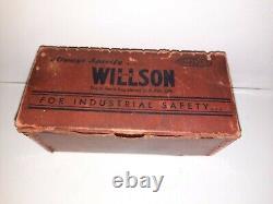 Vintage Willson Industrial Safety Glasses Goggles, Steampunk withbox