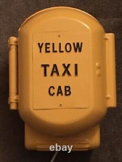 Vintage YELLOW CAB TAXI Call Box Telephone old Phone Pacific Bell Transit