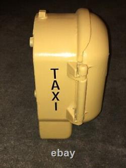 Vintage YELLOW CAB TAXI Call Box Telephone old Phone Pacific Bell Transit