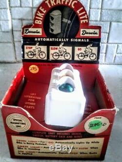 Vintage darwin bike bicycle mounted traffic light lite mint withbox instructions