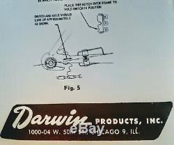 Vintage darwin bike bicycle mounted traffic light lite mint withbox instructions