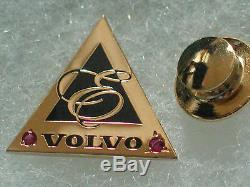 Volvo Employee Service Award Lapel Pin, Gold & Silver Tiffany Box
