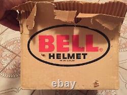 Vtg Motorcycle Helmet Bell Super Magnum Racing With Box Sz 7 1/2 5/8