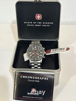 WENGER SWISS ARMY MILLITARY 536.0765 CHRONOGRAPH MEN'S Dive WATCH Diver 100m