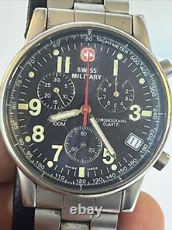 WENGER SWISS ARMY MILLITARY 536.0765 CHRONOGRAPH MEN'S Dive WATCH Diver 100m