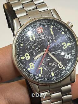 WENGER SWISS ARMY MILLITARY 536.0765 CHRONOGRAPH MEN'S Dive WATCH Diver 100m